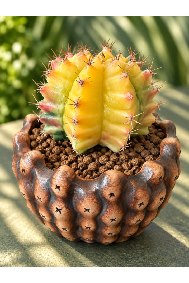 Gymnocalycium M. Variegata “Neon büyük boy, SARI - Özel Renk” - tohumdan