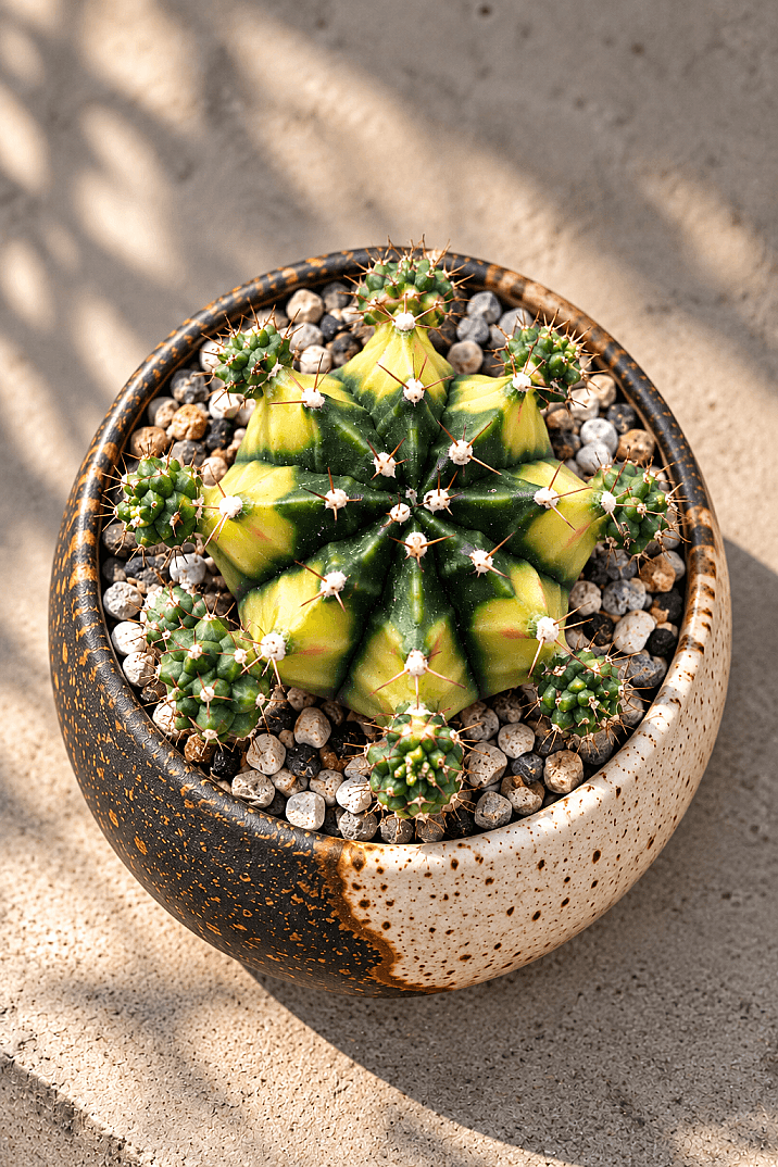 Gymnocalycium M. Variegata "YELLOW CYRISTAL" 
