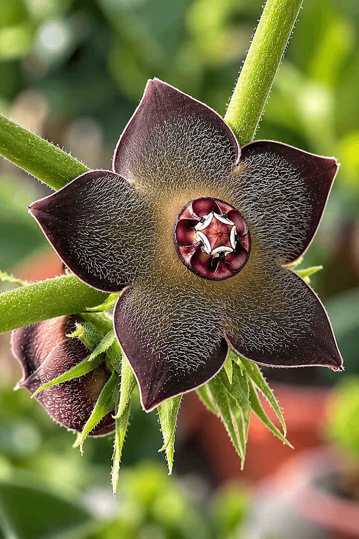 Matelea Cyclophylla – Meksika'ya Özgü Siyah Kadife Çiçekli Meşe Gövdeli Nadir Caudex Bitki - 4